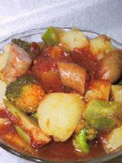 ウィンナーとじゃがいものトマト煮-レシピのメイン写真