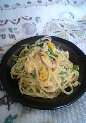ほうれん草と白菜の微クリームパスタ-レシピのメイン写真