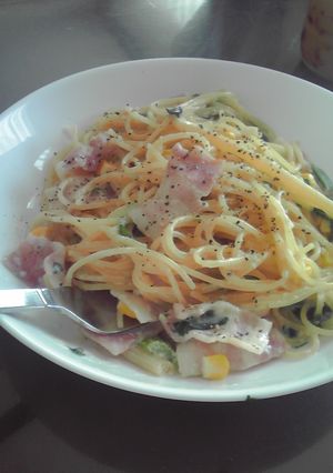 生クリームなし!簡単クリームパスタランチ-レシピのメイン写真