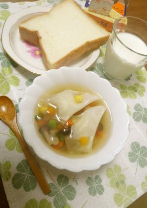 朝のお目覚めチーズワンタンスープ・中華-レシピのメイン写真