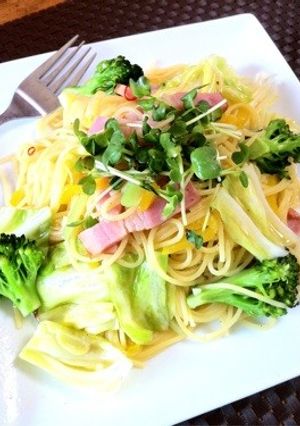 5種の野菜とベーコンのペペロンチーノ-レシピのメイン写真