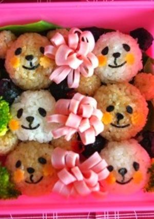 かわいい★くまちゃん＆ﾊﾟﾝﾀﾞおにぎり-レシピのメイン写真