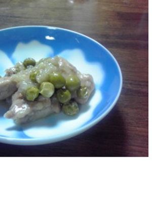 鶏肉とグリーンピースの炒め煮-レシピのメイン写真