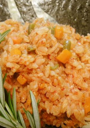炊飯器☆トマトジュースでピラフ-レシピのメイン写真