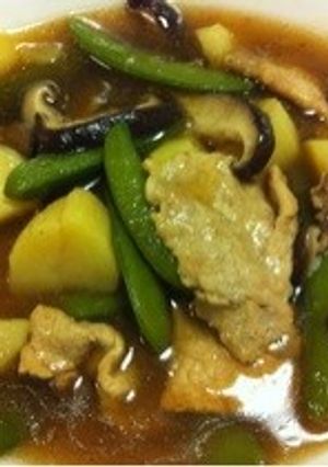 豚肉とスナップえんどうの八宝菜風-レシピのメイン写真