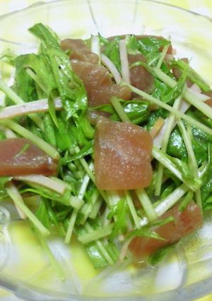 ＊水菜とまぐろのサラダ＊-レシピのメイン写真