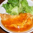 もやしと鶏挽肉のオムレツ 甘酢あん