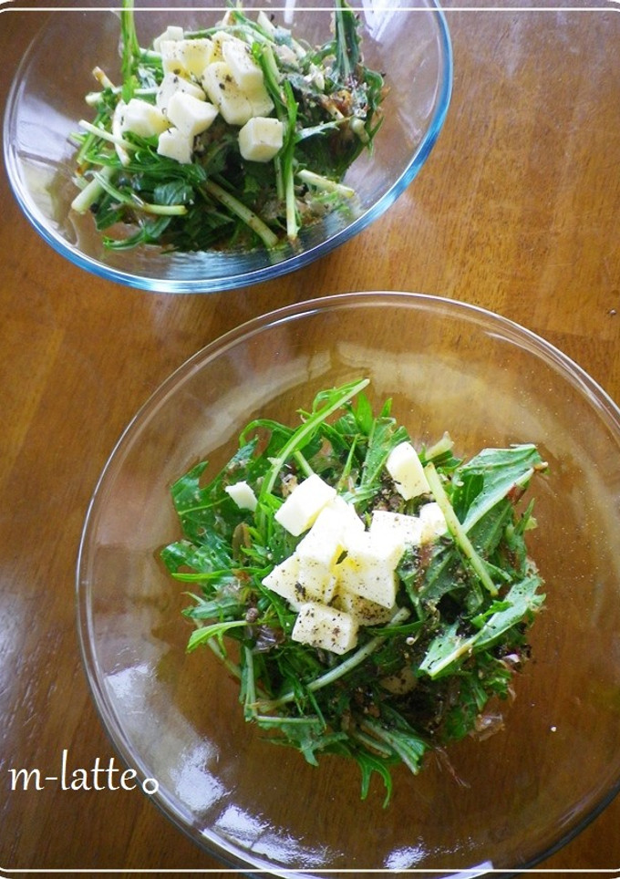 みず菜とおかかとチーズ和え-レシピのメイン写真