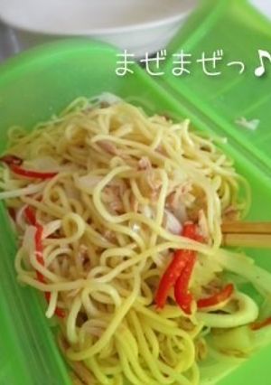 時短☆ルクエで３分♪ツナ塩焼きそば-レシピのメイン写真