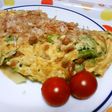 納豆とゴーヤのオムレツ