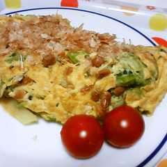 รูปของ 納豆とゴーヤのオムレツ