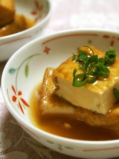 簡単☆厚揚げとめんつゆで揚げ出し豆腐風☆-レシピのメイン写真