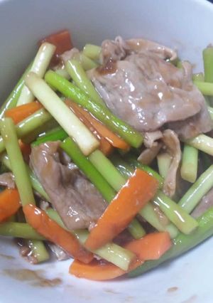 ご飯がすすむ♪豚肉とニンニクの芽炒め-レシピのメイン写真