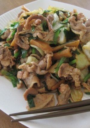 たけのこの煮物で中華味の野菜炒め-レシピのメイン写真