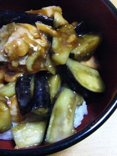 茄子と鮭のあんかけ丼-レシピのメイン写真