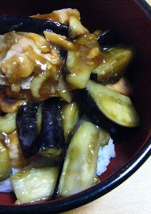 茄子と鮭のあんかけ丼-レシピのメイン写真