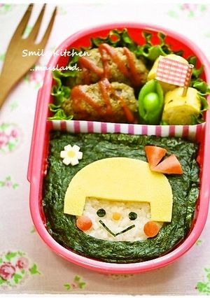 レトロチックな女の子＊キャラ弁-レシピのメイン写真
