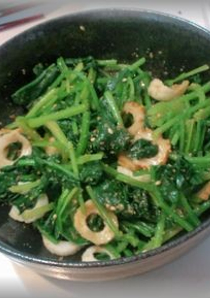 ほうれん草とちくわのごま和え-レシピのメイン写真