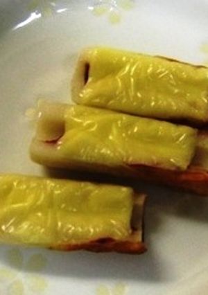 オーブントースターでちくわの梅チーズ焼き-レシピのメイン写真