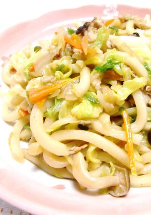 うまうま♡野菜たっぷり醤油焼きうどん♪-レシピのメイン写真
