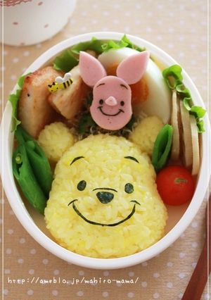 簡単キャラ弁☆プーさんおにぎり♪-レシピのメイン写真