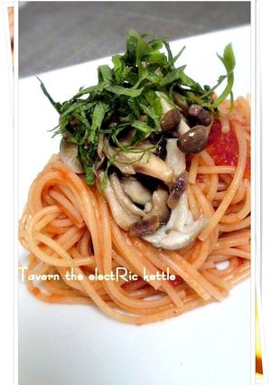 アンチョビとキノコのトマトソースパスタ-レシピのメイン写真