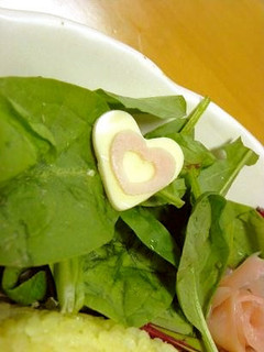 ハムとチーズでwハート-レシピのメイン写真