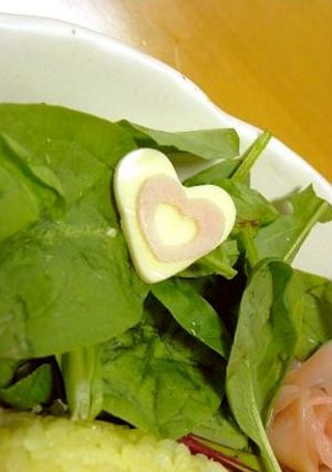 ハムとチーズでwハート-レシピのメイン写真