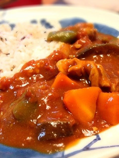 簡単!なすとチキンのトマトカレー♪-レシピのメイン写真