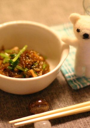 もずく・三つ葉・なめたけの和え物-レシピのメイン写真