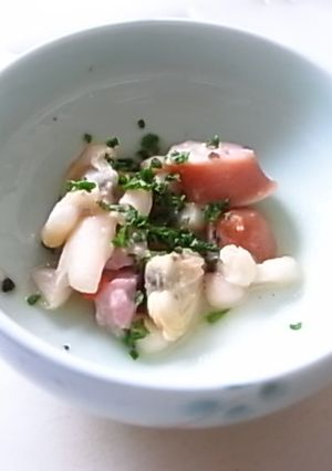 インゲン豆とアサリの煮物　お弁当材料用-レシピのメイン写真