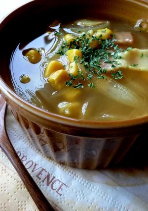 新玉ねぎとベーコンのカレー風味スープ-レシピのメイン写真