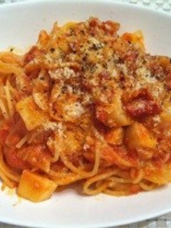 カブとツナのトマトソーススパゲティ-レシピのメイン写真