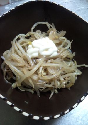 レンジでチンするだけ！もやしのマヨ醤油。-レシピのメイン写真