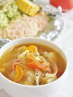 旬のトマトで作りたい。ミネストローネ-レシピのメイン写真