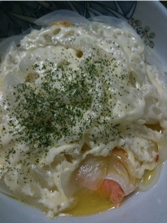 レンチン手抜きでベリ旨さけの新玉ねぎ蒸し-レシピのメイン写真