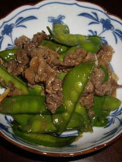 ☆牛肉と絹さやのオイスターソース炒め☆-レシピのメイン写真