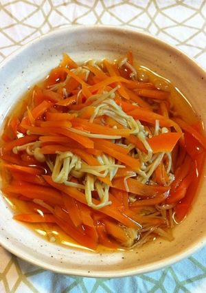 ５分で完成！人参とエノキのさっと煮-レシピのメイン写真