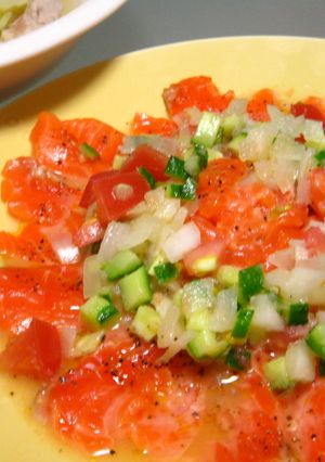 野菜ドレッシング♪サーモンのカルパッチョ-レシピのメイン写真