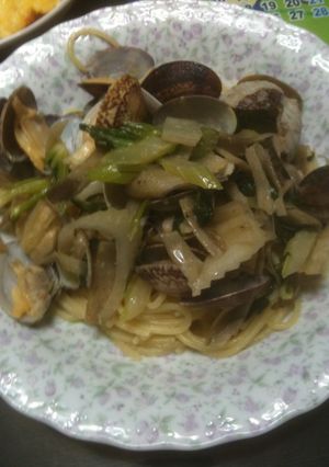 アサリとセロリ、ごぼうのパスタ-レシピのメイン写真