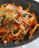 栄養士＊ワンパン！美肌海鮮トマトパスタ