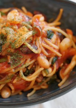 栄養士＊ワンパン！美肌海鮮トマトパスタ-レシピのメイン写真