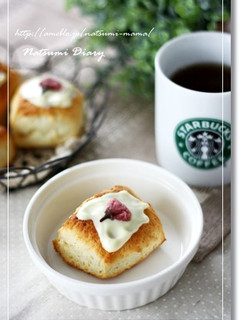 桜とホワイトチョコのスコーン-レシピのメイン写真