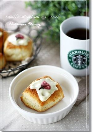 桜とホワイトチョコのスコーン-レシピのメイン写真