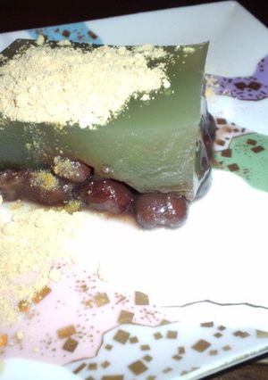 簡単☆抹茶＆つぶあん寒天☆-レシピのメイン写真