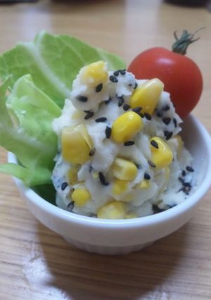 ★黒ゴマとコーンのポテトサラダ★-レシピのメイン写真