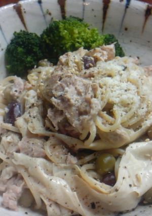 生湯葉とツナのパスタ-レシピのメイン写真