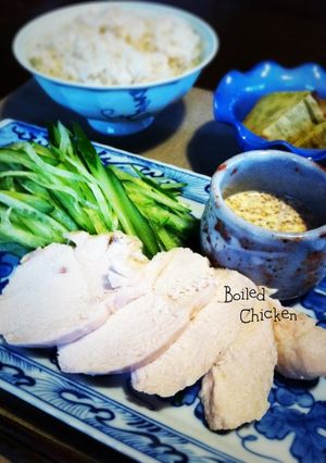 パパっと!!茹で鶏のごまだれ-レシピのメイン写真