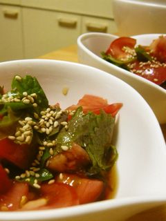 トマトと青じその酢の物-レシピのメイン写真