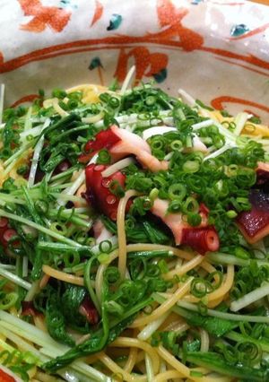 タコと水菜のパスタ-レシピのメイン写真